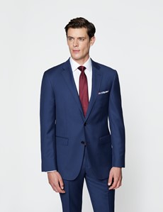Men's Royal Blue Twill Classic Fit Suit