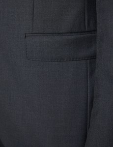 Men's Dark Charcoal Twill Classic Fit Suit Jacket | Hawes & Curtis