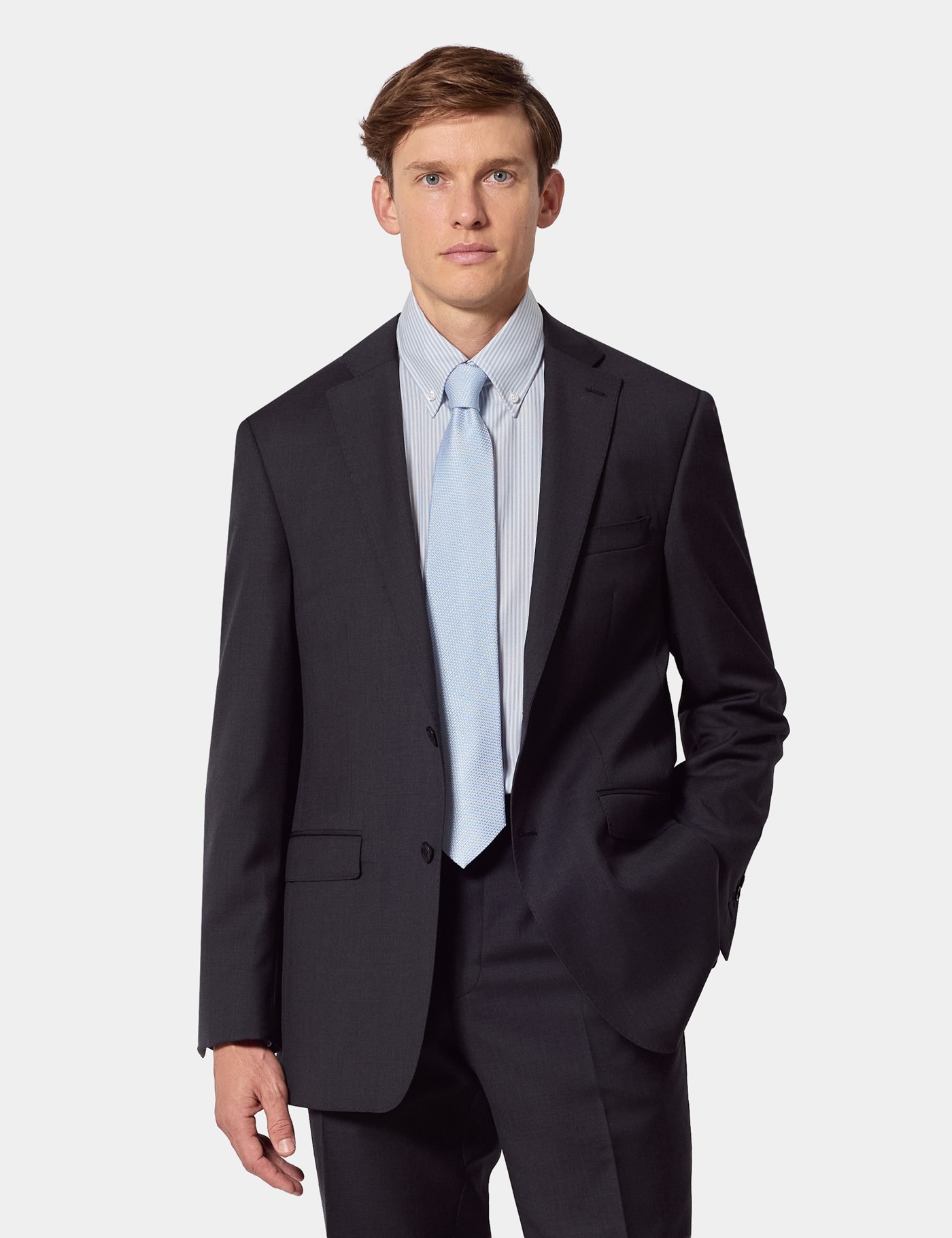 Hawes & Curtis Classic Fit Dark Charcoal Twill Suit Size: One Size