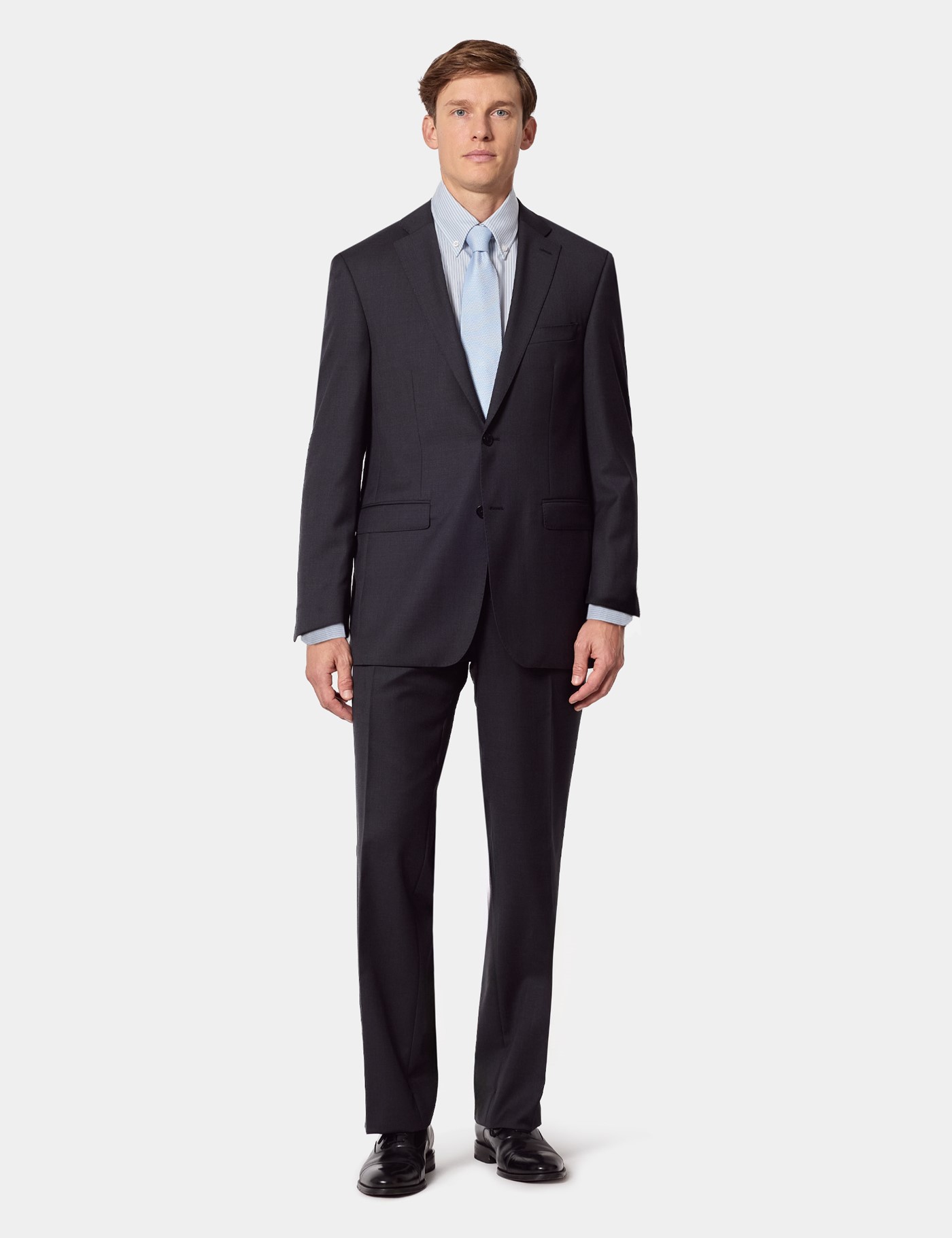 Hawes & Curtis Classic Fit Dark Charcoal Twill Suit Size: One Size image 2