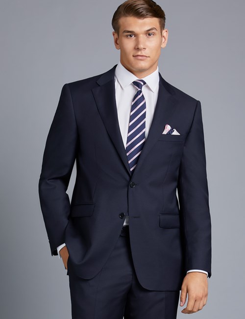 Anzug Aus Strapazierfahiger 100s Wolle Classic Fit Twill Nachtblau Hawes Curtis