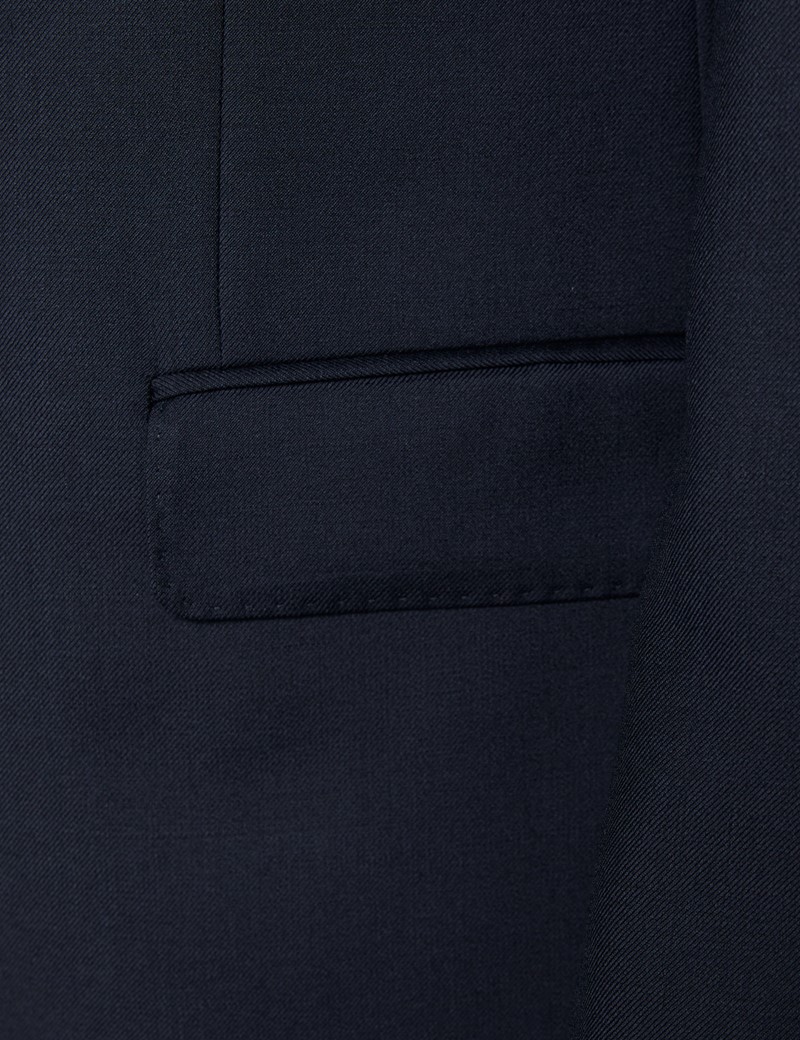 Men's Navy Twill Classic Fit Suit | Hawes & Curtis