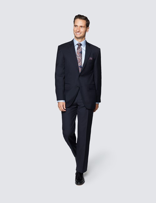 Men's Navy Twill Classic Fit Suit