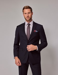 Men's Navy Twill Classic Fit Suit | Hawes & Curtis