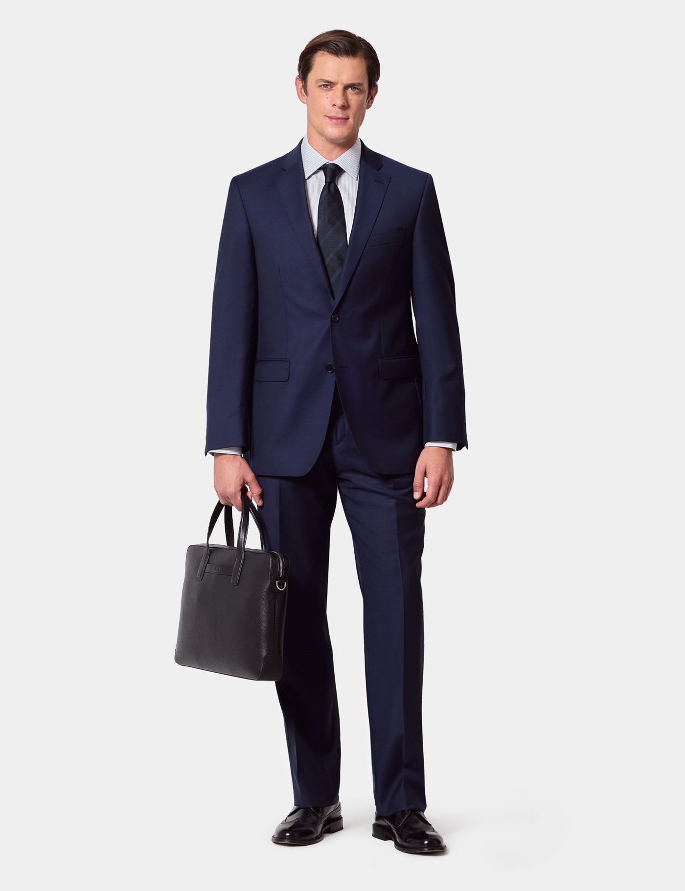Hawes & Curtis Classic Fit Dark Blue Twill Suit Size: One Size image 2