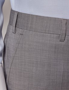 Men's Light Grey Twill Classic Fit Suit - Super 120s Wool | Hawes and ...