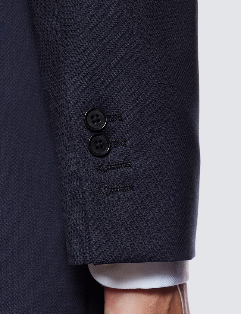 Anzugsakko – Classic Fit – 100s Wolle – 2-Knopf Einreiher – dunkelblau