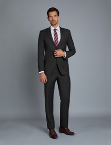 Men's Charcoal Twill Extra Slim Fit Suit Jacket