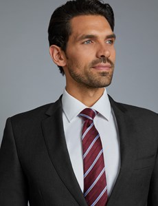 Men's Dark Charcoal Twill Extra Slim Fit Suit