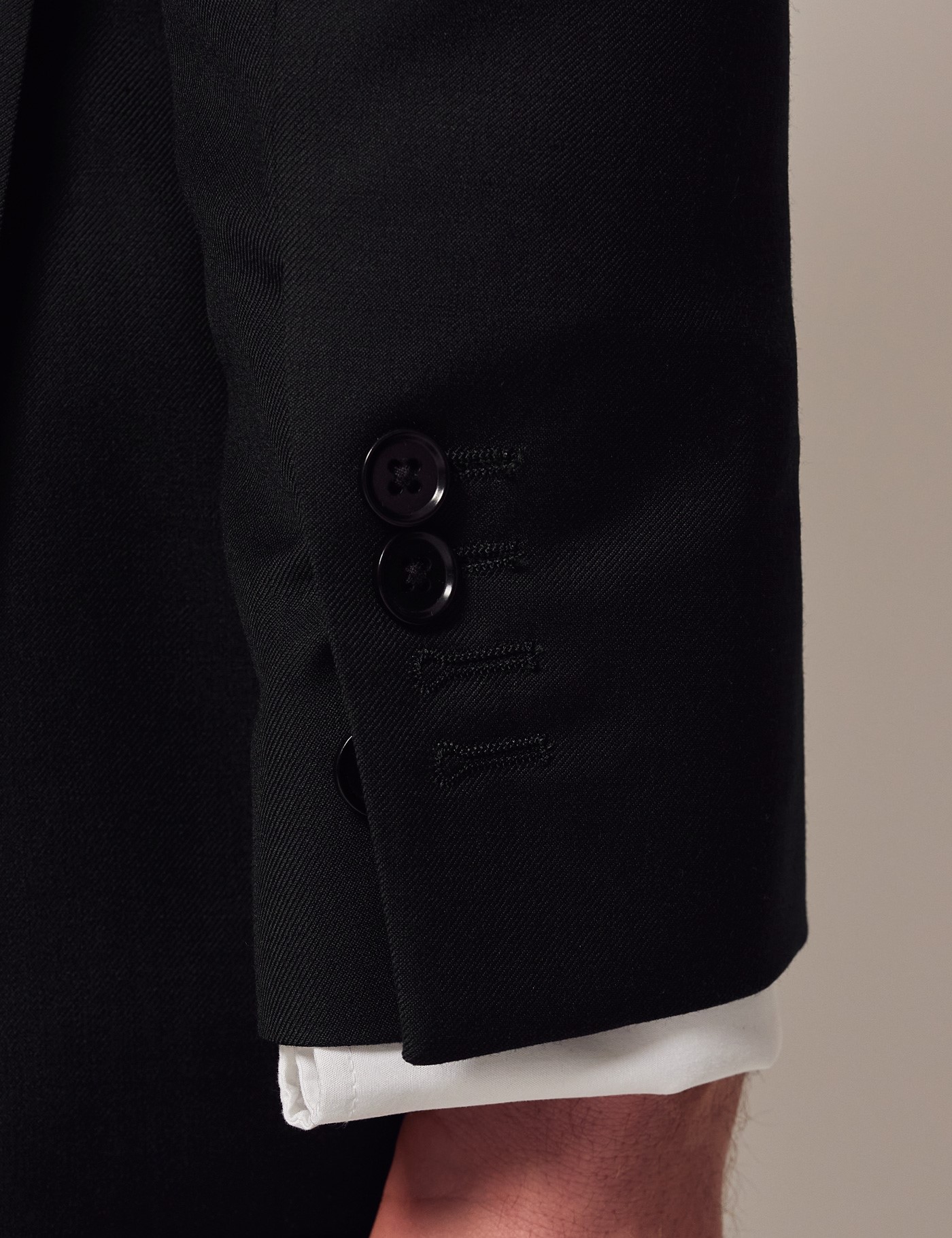 BLACK DOUBLE BREASTED SLIM FIT SUIT main image 1