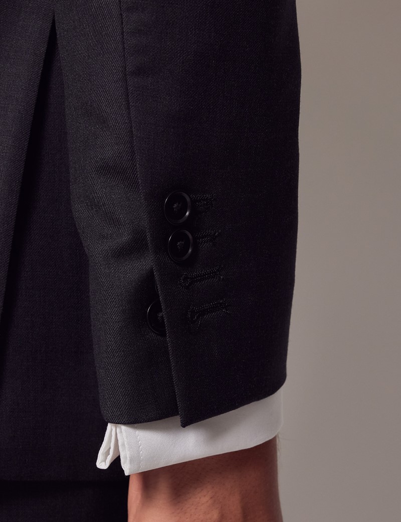 Mens Double Breasted Charcoal Grey Suit main image 1