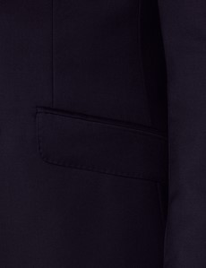 Men's Navy Twill Double Breasted Slim Fit Suit Jacket | Hawes & Curtis