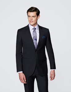 Men's Black Twill Slim Fit Suit Jacket