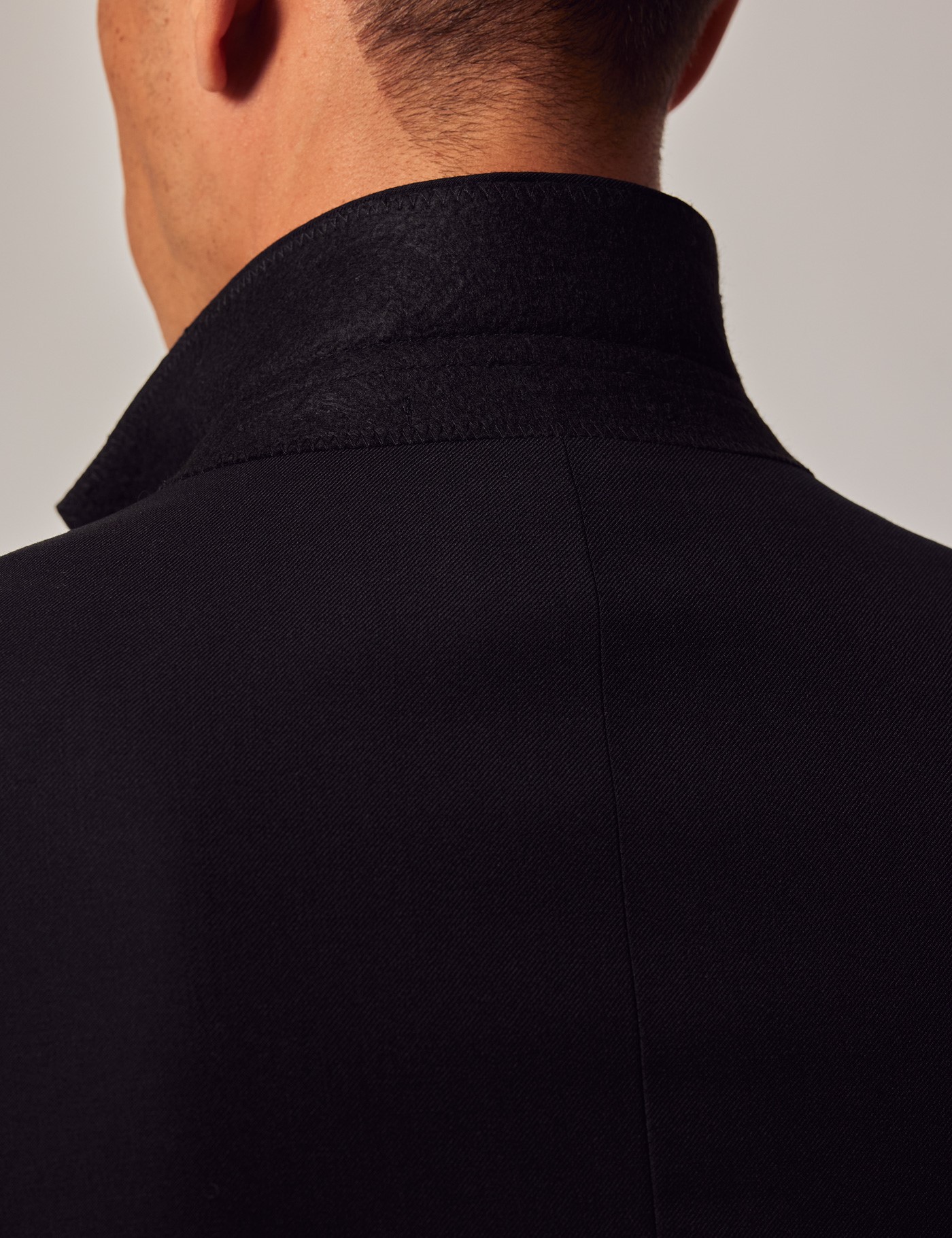 Men's Black Premium Slim Fit Twill Cotton Casual Shirt