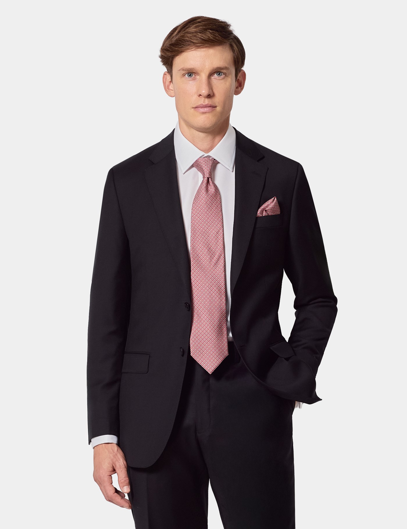 & Slim Fit Twill Suit Jacket reg