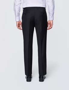 Anzug – Dreiteiler – 100s Wolle – Slim Fit – Twill schwarz