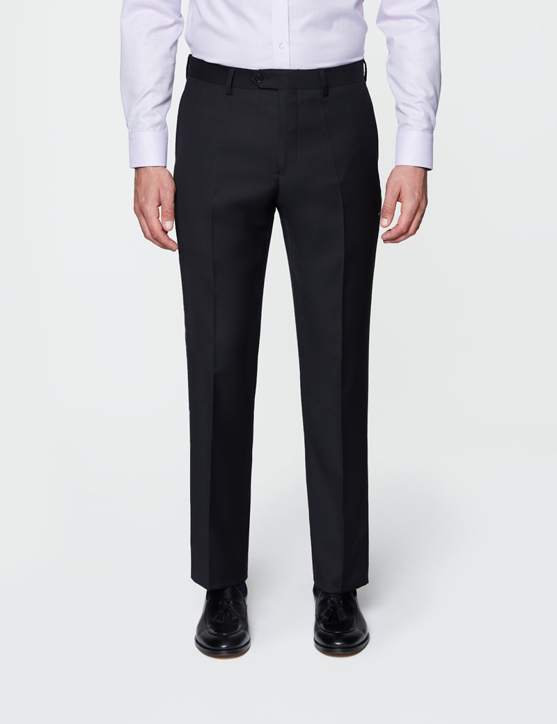 Men's Black Twill 3 Piece Slim Fit Suit