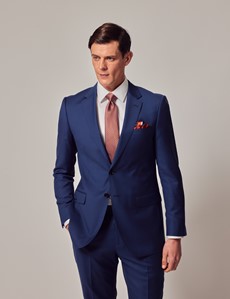 Men's Royal Blue Twill Slim Fit Suit Jacket | Hawes & Curtis