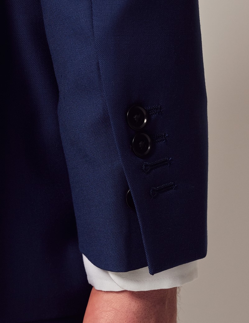 Men's Royal Blue Twill Slim Fit Suit Jacket