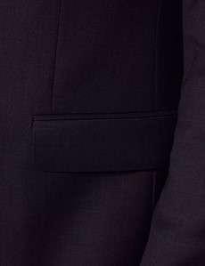 Men's Dark Charcoal Twill Slim Fit Suit Jacket | Hawes & Curtis