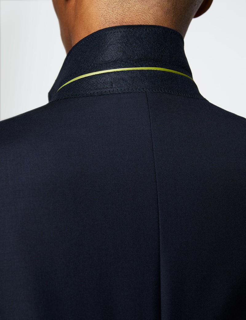 Men's Navy Twill Slim Fit Suit Jacket
