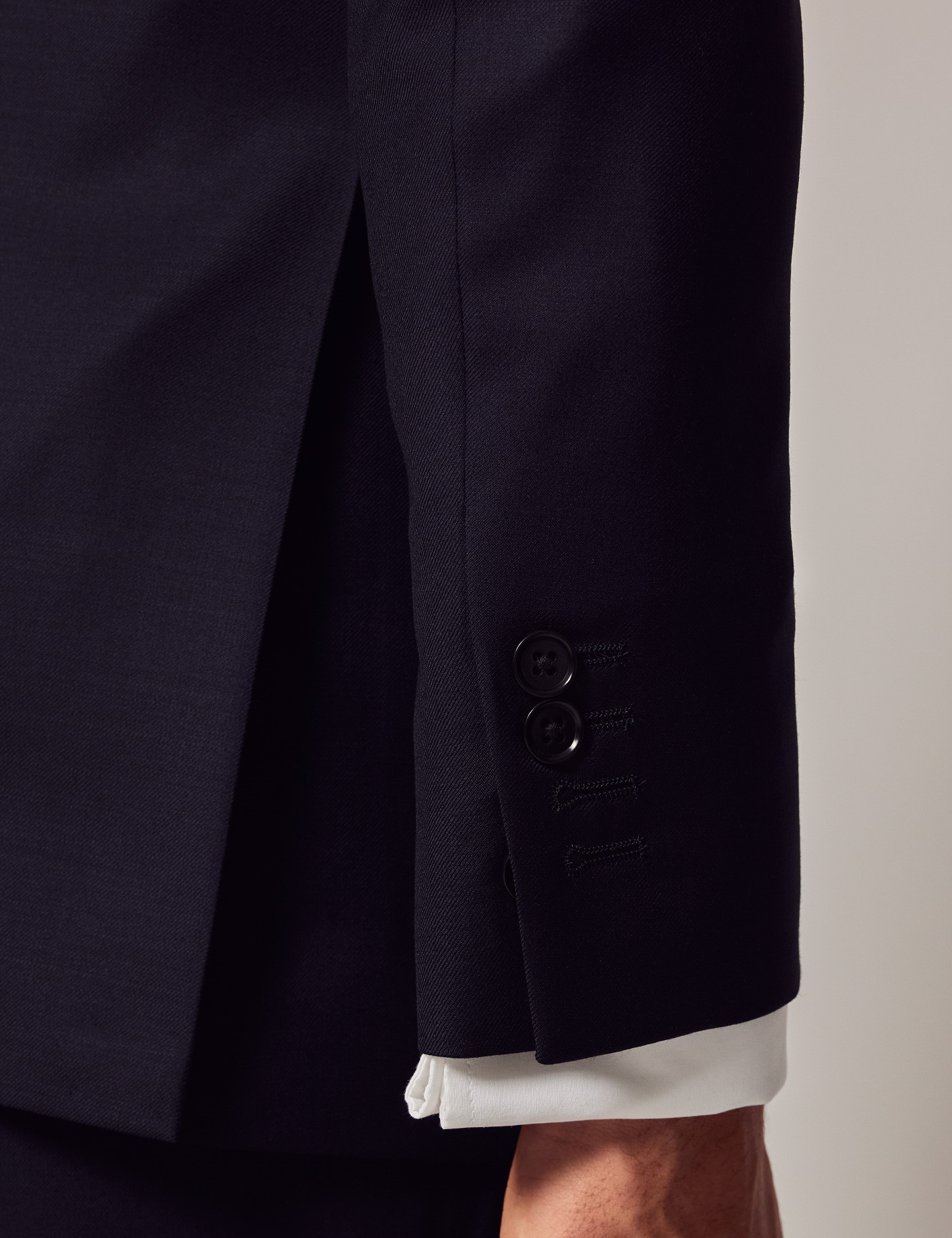 Men's Navy Twill Slim Fit Suit Jacket | Hawes & Curtis