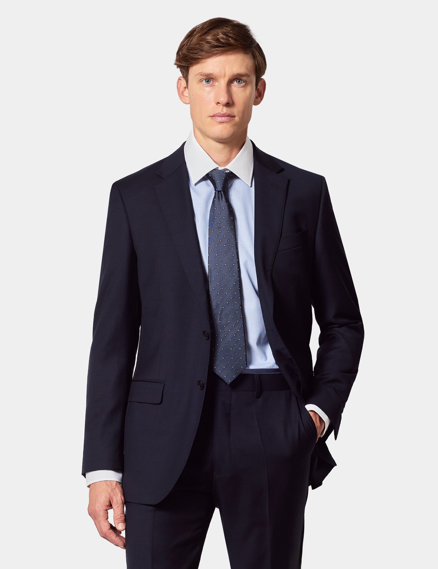 & Slim Fit Twill Suit Jacket short