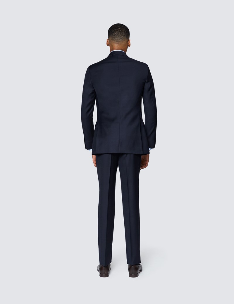 Mens 3 Piece Suit Formal Pinstripe Slim Fit Notched Lapel Dress Blazer Vest Trousers Set 