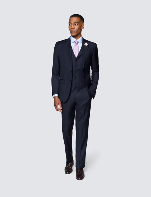 mens 3 piece black suits sale