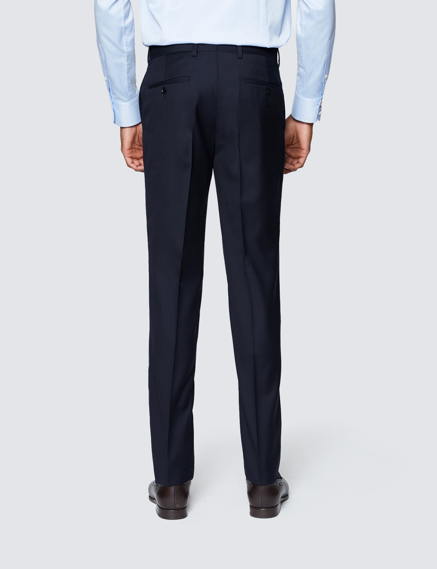 Men's Navy Twill 2 Piece Slim Fit Suit | Hawes & Curtis