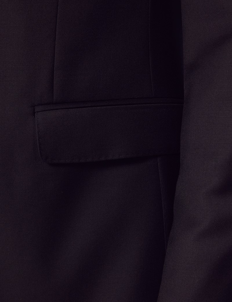 Men's Black Twill 2 Piece Slim Fit Suit | Hawes & Curtis
