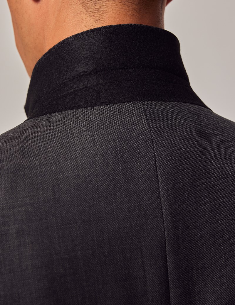 Men's Charcoal Twill Slim Fit Suit | Hawes & Curtis