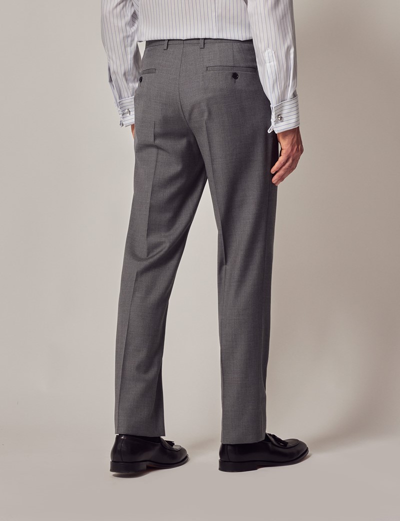 Men's Mid Grey 2 Piece Twill Slim Fit Suit | Hawes and Curtis