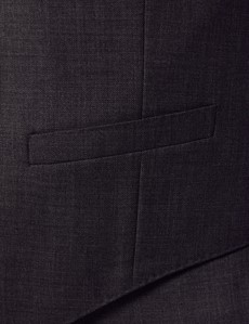 Men's Charcoal Twill 3 Piece Slim Fit Suit | Hawes & Curtis