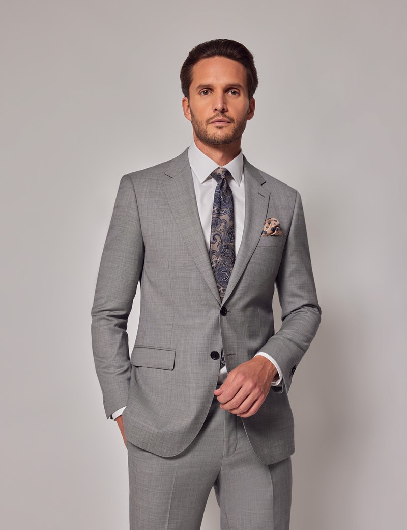 Luster Slim Fit Suit in Silver | Rainwater's