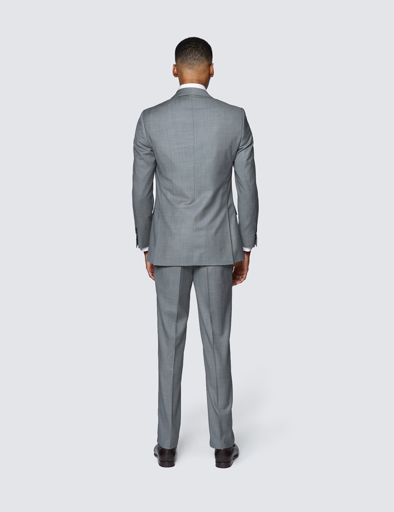 grey twill suit