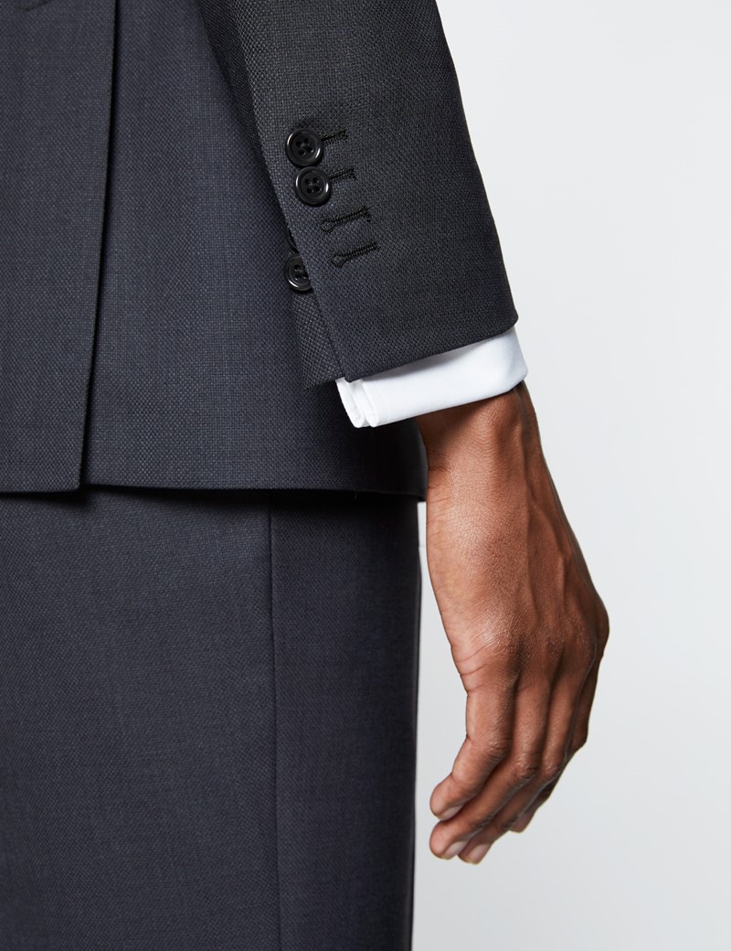 Men's Charcoal Slim Fit Travel Suit Jacket