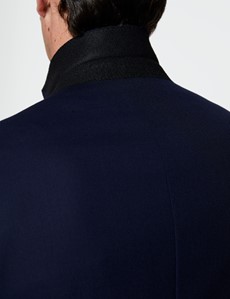 Men's Navy Slim Fit Travel Suit Jacket | Hawes & Curtis