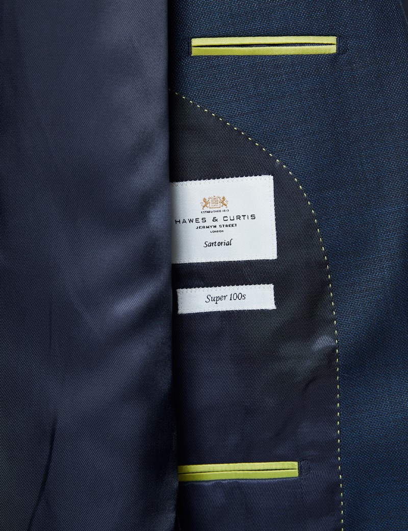 Hawes & Curtis Navy Velvet Slim Jacket