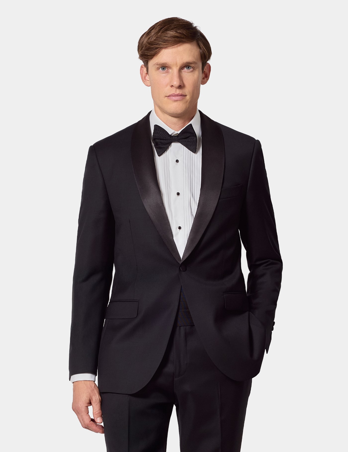& Slim Fit Shawl Dinner Suit Jacket short
