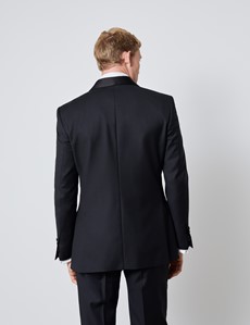 Men's Black Shawl Slim Fit Dinner Suit