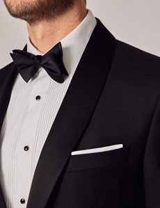 Men's Black Shawl Slim Fit Dinner Suit | Hawes & Curtis