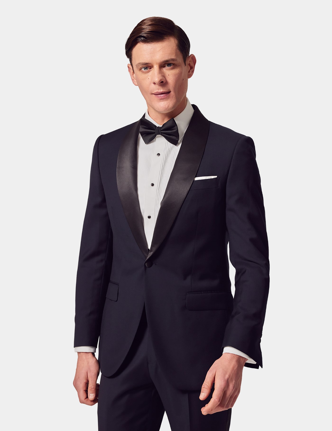 Hawes & Curtis Slim Fit Navy Shawl Dinner Suit Jacket Size: 44 long (EU 54)