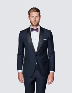 Men's Navy Shawl Slim Fit Dinner Suit