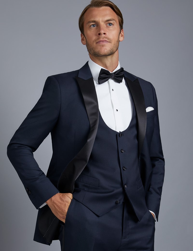 Men's Navy Slim Fit Dinner Suit | Hawes & Curtis