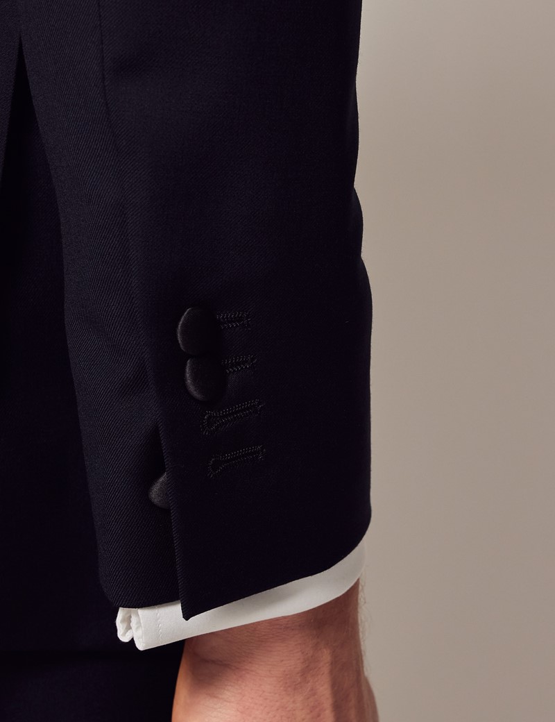 Men's 2 button and  Enclosure Slim fit Tuxedo Black Suit