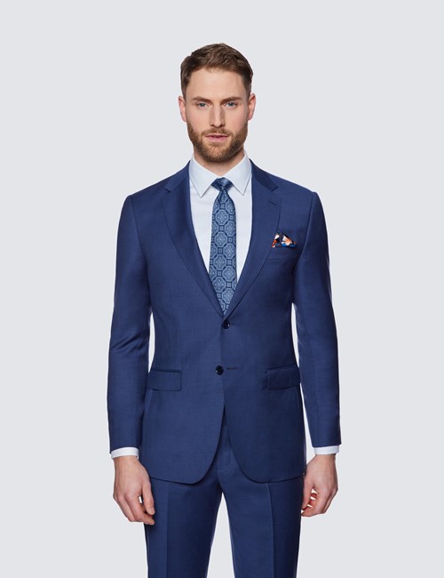 Men's Royal Blue Slim Fit Suit Jacket