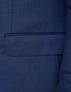 Anzugsakko – Slim Fit – 100s Wolle – 2-Knopf Einreiher – königsblau