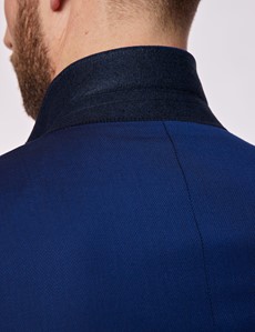 Zweiteiler Anzug – Slim Fit – 100s Wolle – 2-Knopf Einreiher – dunkelblau Pinpoint
