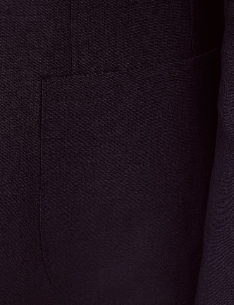 Men's Navy Linen Slim Suit | Hawes & Curtis